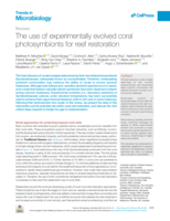 The use of experimentally evolved coral photosymbionts for reef restoration