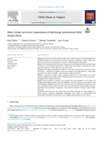 Male victim/survivors' experiences of disclosing institutional child sexual abuse