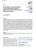 Child Safety in Early Childhood Teacher Education: Gaps in Australia's Accelerated Graduate Diploma Programs