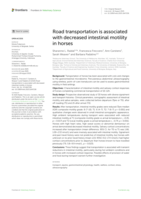 Road transportation is associated with decreased intestinal motility in horses