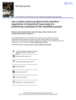 Can a citizen science project enrich travellers' experience in Antarctica? Case study of a preliminary evaluation of the FjordPhyto project