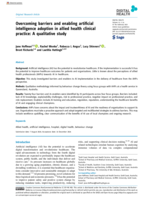 Overcoming barriers and enabling artificial intelligence adoption in allied health clinical practice: A qualitative study