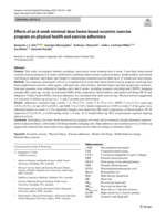 Effects of an 8-week minimal-dose home-based eccentric exercise program on physical health and exercise adherence