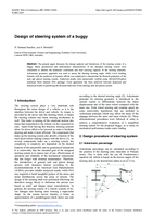 Design of steering system of a buggy