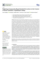 Exploring Community-Based Suicide Prevention in the Context of Rural Australia: A Qualitative Study
