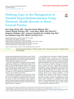 Defining Gaps in the Management of Familial Hypercholesterolaemia Using Electronic Health Records in Rural General Practice