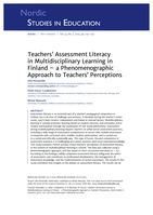 Teachers’ Assessment Literacy in Multidisciplinary Learning in Finland – a Phenomenographic Approach to Teachers’ Perceptions