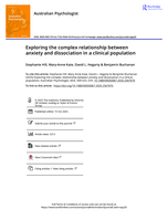 Exploring the complex relationship between anxiety and dissociation in a clinical population