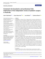 Contested role boundaries and professional title: Implications of the independent review of podiatric surgery in Australia