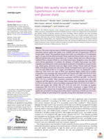 Global diet quality score and risk of hypertension in Iranian adults: Tehran lipid and glucose study