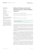Editorial: Reviews and recent advancements in animal welfare, volume II
