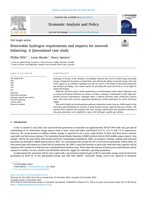 Renewable hydrogen requirements and impacts for network balancing: A Queensland case study
