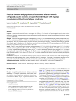 Physical function and psychosocial outcomes after a 6-month self-paced aquatic exercise program for individuals with myalgic encephalomyelitis/chronic fatigue syndrome