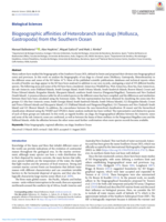 Biogeographic affinities of Heterobranch sea slugs (Mollusca, Gastropoda) from the Southern Ocean