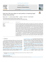 Peak lower limb joint angles are weak predictors of hamstring length change during sprinting