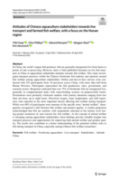 Attitudes of Chinese aquaculture stakeholders towards live transport and farmed fish welfare, with a focus on the Hunan region