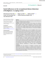 Social influences on the occupational dietary behaviour of firefighters: A scoping review