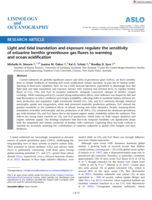 Light and tidal inundation and exposure regulate the sensitivity of estuarine benthic greenhouse gas fluxes to warming and ocean acidification