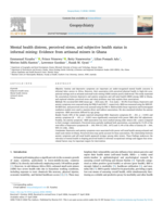 Mental health distress, perceived stress, and subjective health status in informal mining: Evidence from artisanal miners in Ghana