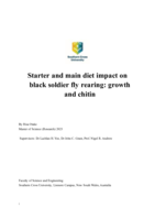Starter and main diet impact on black soldier fly rearing: growth and chitin