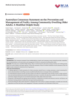 Australian Consensus Statement on the Prevention and Management of Frailty Among Community-Dwelling Older Adults: A Modified Delphi Study