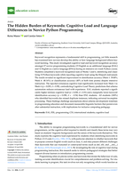 The Hidden Burden of Keywords: Cognitive Load and Language Differences in Novice Python Programming