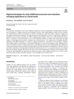 Digital technologies for early childhood assessment and evaluation: emerging implications in a GenAI world