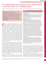 The public health and economic burden of long COVID in Australia, 2022-24: a modelling study