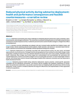 Reduced physical activity during submarine deployment: health and performance consequences and feasible countermeasures - a narrative review