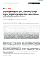 Multi‐Year Monitoring of Small, Threatened Macropods in Two Subtropical Australian Forests Reveals Varied Stability Between Northern Long‐Nosed Potoroo ( Potorous tridactylus tridactylus ) Populations