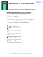 Advancing third space research in higher education: building an agenda for impact