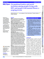 Occupational justice and social inclusion among people living with HIV and people with mental illness: a scoping review