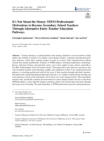 It’s Not About the Money: STEM Professionals’ Motivations to Become Secondary School Teachers Through Alternative Entry Teacher Education Pathways