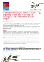 It affects everything: A national study exploring racism and wellbeing for Aboriginal and Torres Strait Islander Peoples