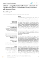 Climate Change Sustainable Net-Zero Emissions by Uptake Atmospheric Carbon Dioxide by Terrestrial and Aquatic Plants