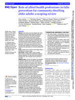 Role of allied health professions in falls prevention for community-dwelling older adults: a scoping review