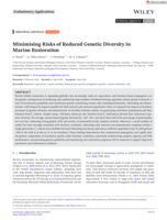 Minimising Risks of Reduced Genetic Diversity in Marine Restoration