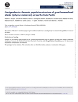 Genomic population structure of great hammerhead sharks (Sphyrna mokarran) across the Indo-Pacific