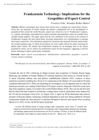 Frankenstein Technology: Implications for the Geopolitics of Export Control