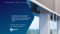 TELedvisors SIG - Centres of gravity? Reframing the role and value of Learning and Teaching Units