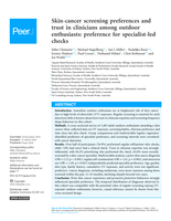 Skin-cancer screening preferences and trust in clinicians among outdoor enthusiasts: preference for specialist-led checks