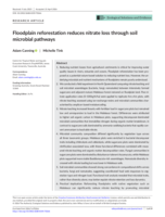 Floodplain reforestation reduces nitrate loss through soil microbial pathways