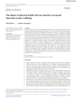 The impact of physical health self-care practices on special education teacher wellbeing