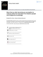 More than an ally: becoming an accomplice to cultural safety for Australian First Nations people and Indigenous knowledge