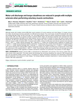 Motor unit discharge and torque steadiness are reduced in people with multiple sclerosis when performing voluntary muscle contractions