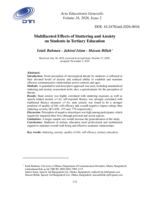 Multifaceted Effects of Stuttering and Anxiety on Students in Tertiary Education
