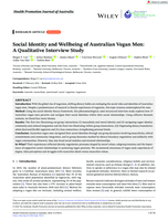 Social Identity and Wellbeing of Australian Vegan Men: A Qualitative Interview Study