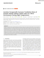 Aeration Unexpectedly Increases Ventilation Rates of Farmed Atlantic Salmon (Salmo salar) in a River Environment During High Temperatures