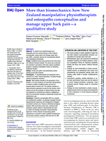 More than biomechanics: how New Zealand manipulative physiotherapists and osteopaths conceptualise and manage upper back pain—a qualitative study