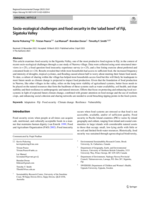 Socio-ecological challenges and food security in the ‘salad bowl’ of Fiji, Sigatoka Valley